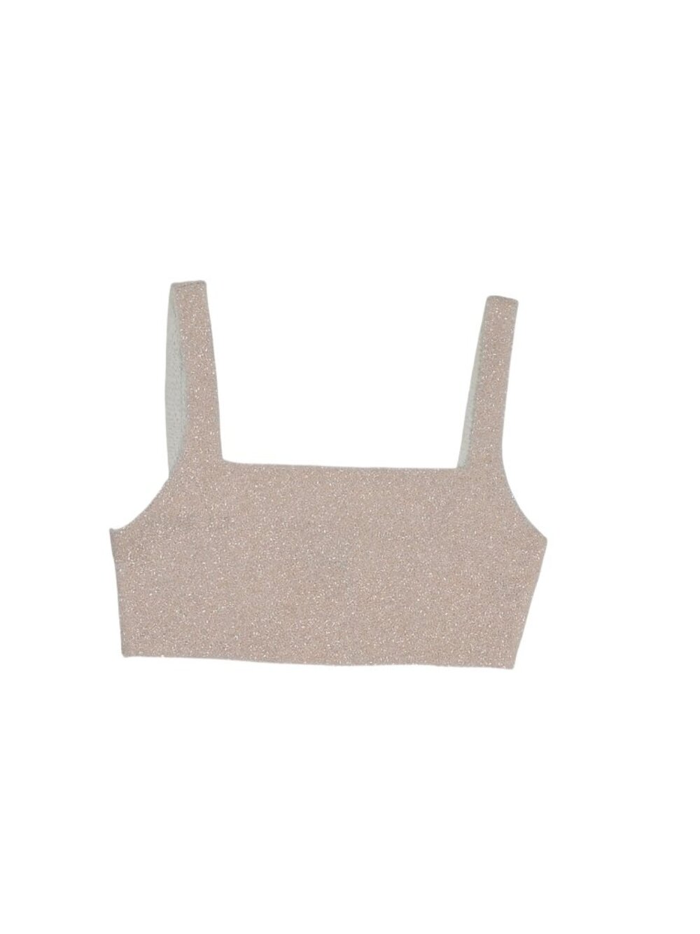 Oceanus Square-neck Cropped Vest In Pink